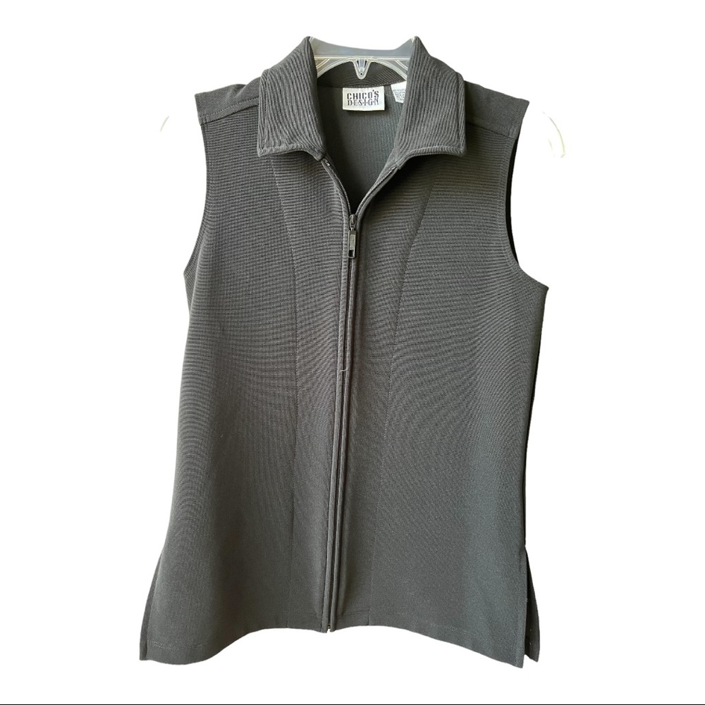 Chico's Design Black Vest Size 0